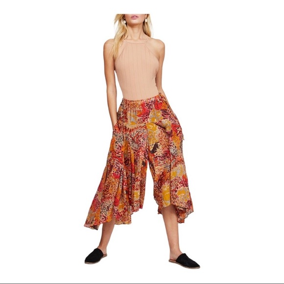 Free People Jungle Pop Combo Wide Leg Pants SZ. XS NWT - Picture 2 of 10